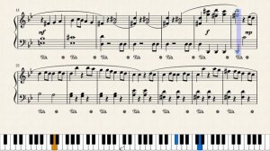 Wolfgang Amadeus Mozart Theme From "Symphony #40" Video Score Easy Piano (arr. by Free MusicKey)