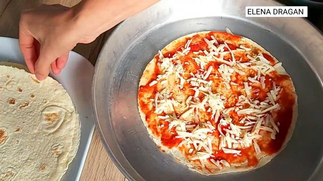 Вкусны завтрак или перекус из лаваша. Пицца "Маргарита" Без возни за 1-2 минуты + выпечка! смотреть онлайн