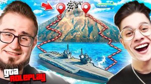 КТО БЫСТРЕЕ ДОБЕРЕТСЯ ОТ ГОРЫ ЧИЛИАД ДО АВИАНОСЦА! YRAGUN vs BOLOTOV! (GTA 5 RP)