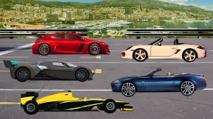 СПОРТИВНЫЕ МАШИНКИ на парковке - МУЛЬТИК - ИГРА. Учим Цвета и Типы Автомобилей