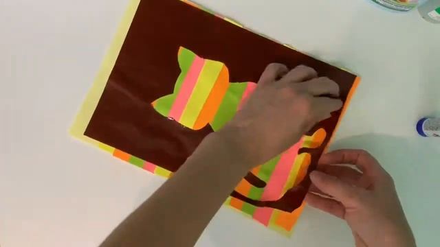 Аппликация для детей: Веселый котик! смотреть онлайн