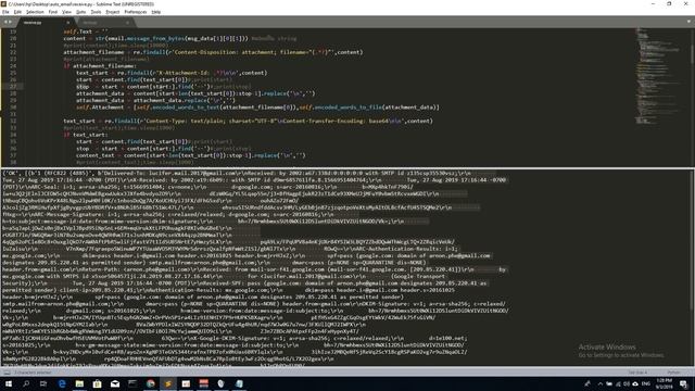 python อ่านเมล์ใน gmail