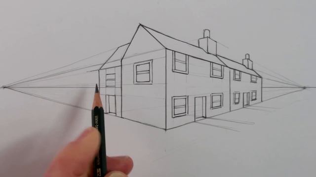 How to Draw a House in 2-Point Perspective: Narrated Tutorial смотреть онлайн