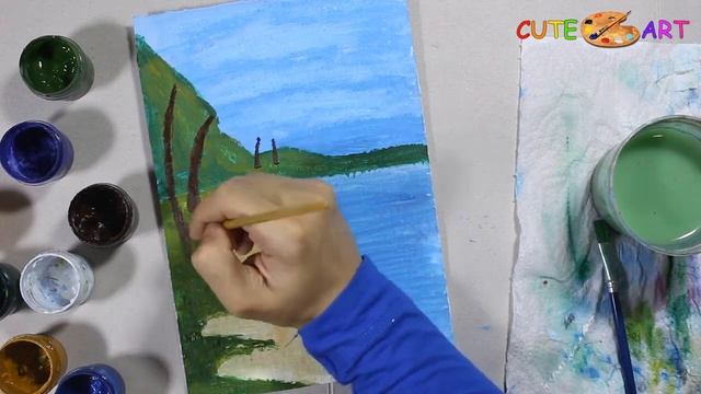 Как нарисовать ПЛЯЖ для начинающих смотреть онлайн