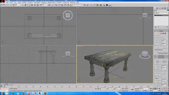3D MAX создание стола смотреть онлайн
