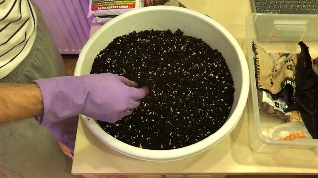 Подготовка земли для посева семян.