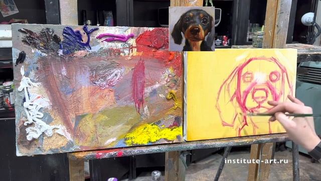 НОВИНКА! Видеоурок Анны Мараткановой "Щенок" / Живопись маслом для начинающих / научиться рисовать смотреть онлайн