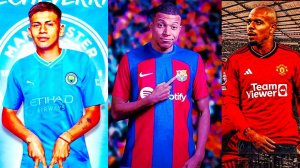 NEW BIG TRANSFERS in WORLD' FOOTBALL! MBAPPE to BARCELONA - ECHEVERRI to MAN CITY - MALEN to MAN UTD