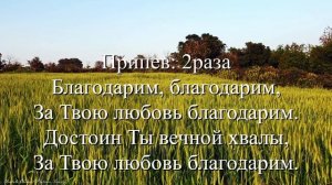 За любовь за милость за спасенье благодарность Ты прими от нас. Фонограмма Христианского псалма.