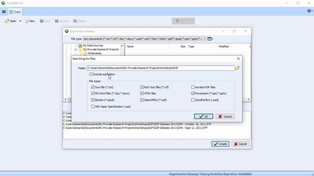 Creating a WordStat Project from a List of Documents смотреть онлайн