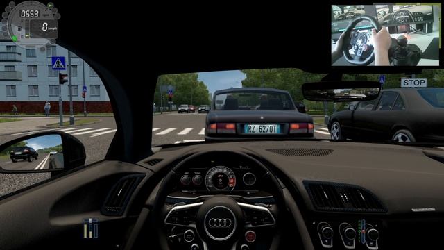 City Car Driving - Audi R8 V10 - Logitech g29 steeringwheel + shifter