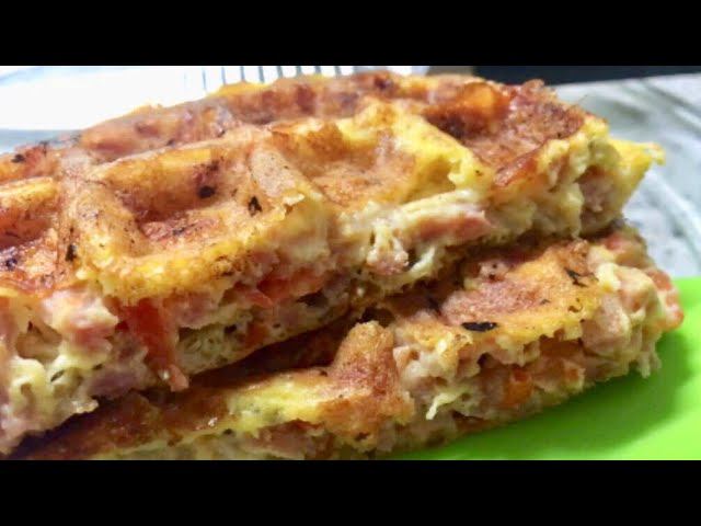 Закусочные вафли БЕЗ МУКИ в электровафельнице.