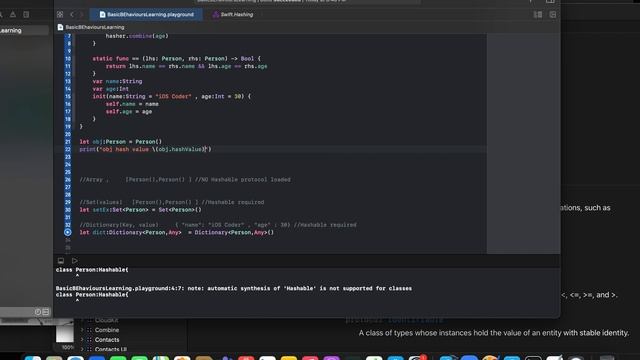 || SECTION 2 || : 2.2.14 “Basic Behaviours” & Overview of “Collection Types” in Swift