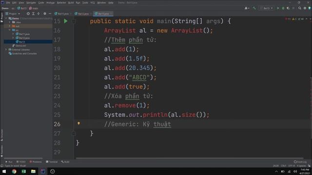 Java-C2005L: Bài 9. ArrayList смотреть онлайн