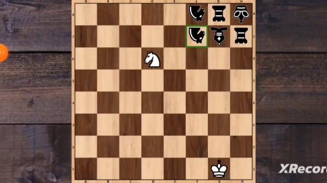 Играю в шахматы. Мат в один ход, ход конем.