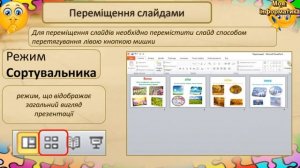 31 урок . Переміщення слайдами презентації. Режим показу презентації та режим змінювання слайдів.