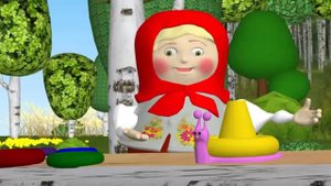 Крошки-Матрешки. Развивающий мультфильм для детей от 0 лет.Сказочный лес. Собираем пирамидку.