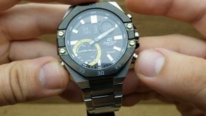 Casio Edifice ECB-10 - Setting time and date tutorial
