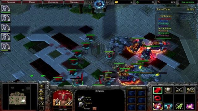 Пять героев 7 уровня в Micro Wars смотреть онлайн