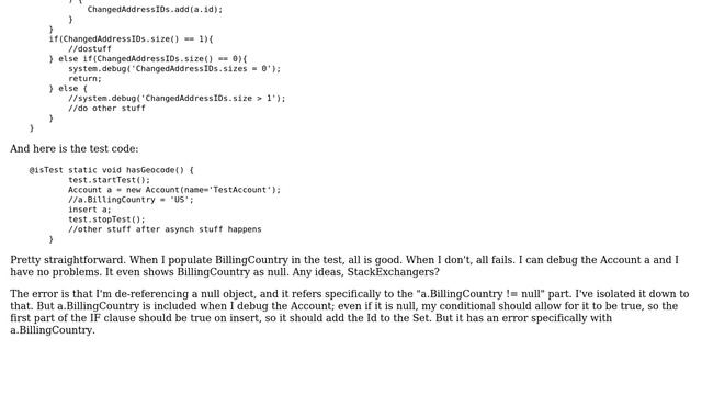Salesforce: De-reference null object error on Trigger - error only when value is null смотреть онлайн