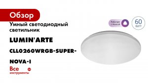 Умный светодиодный светильник Lumin'arte управление «Алиса» «Маруся», «SIRI» CLL0260WRGB-SUPERNOVA-I