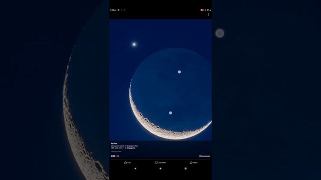 Venus & Moon 🌕 Ring 💍 Shape look near to each other from 🌎 earth