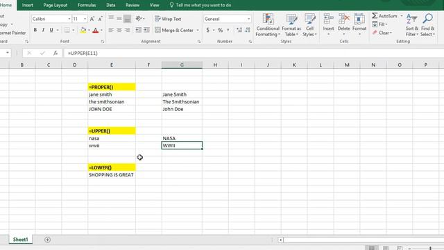 How to Change Case in Excel: How to Use PROPER, UPPER & LOWER formulas - Tutorial