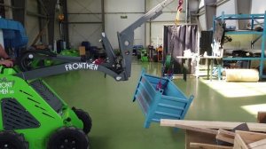 Мини-погрузчик Frontmen. Использование кран-балки