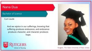 Rutgers School of Nursing Class of 2020 Graduation Slides