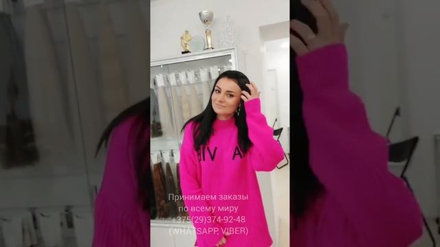 Александра делится своими впечатлениями после примерки накладки из натуральных волос?