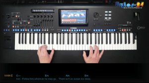 I Will Follow Him (Chariot) - Frank Pourcel, Cover, eingespielt mit titelbezogenem Style auf Genos.