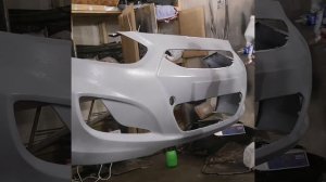 Покраска бампера в гараже