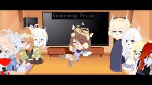 [Undertale reaction to Frisk AU'S][RUS/ENG]