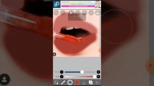 туториал как раскрасить губы в приложении Ibis paint