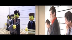 Lego The Usual Suspects - Line up scene (side by side)