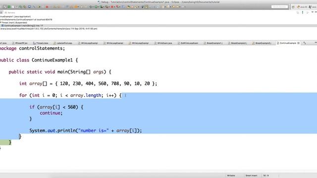 Decision Making Java Continue In Java Video-17 смотреть онлайн