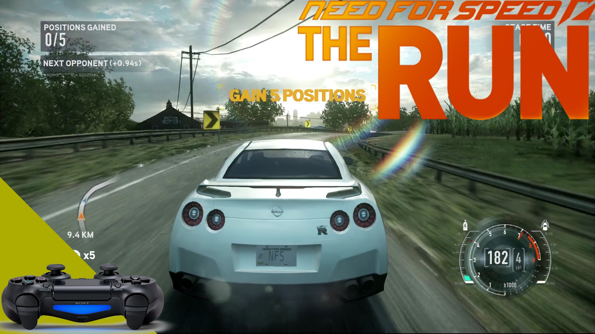 Need For Speed - the RUN #8 NISSAN GT-R | Chicago Approach - Позиция в гонке 54 | Dualshock 4