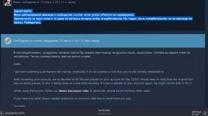 CS:GO-блокировка в сообществе стим навсегда и хеппи энд