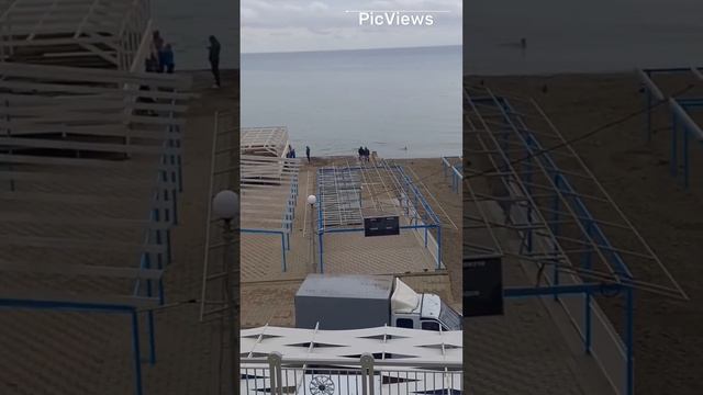 Анапа. Высокий берег Какая погода сейчас 12 декабря 2023. Обстановка на набережной. Пляж море