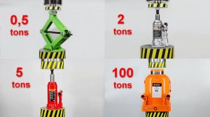 HYDRAULIC PRESS VS JACKS OF DIFFERENT LOAD CAPACITY