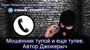 Мошенник тупой и еще тупее. Автор Джокерыч
