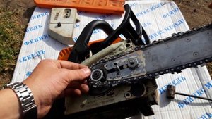 КАК НАТЯНУТЬ ЦЕПЬ НА БЕНЗОПИЛЕ STIHL MS 180?
