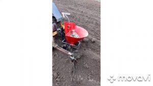 посадка картофеля минитрактором