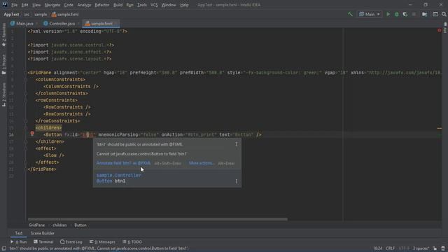 التصميم عن طريق الكود  JavaFX Intellij IDEA | Xaml and Java смотреть онлайн
