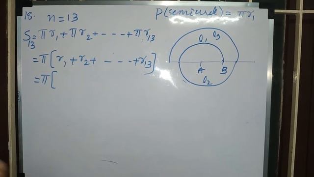 Arthemetic progression . Finding the total length of thirteen consecutive senicircles . Ex 5.3 18th смотреть онлайн