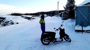 ЗИМОЙ НА СКУТЕРЕ ! MOTO XATOVSKY / WINTER RIDE ON SCOOTER