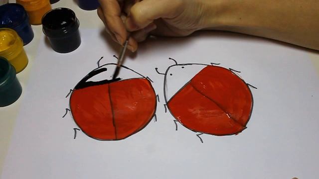 Рисуем БОЖЬЮ КОРОВКУ Видео для детей смотреть онлайн