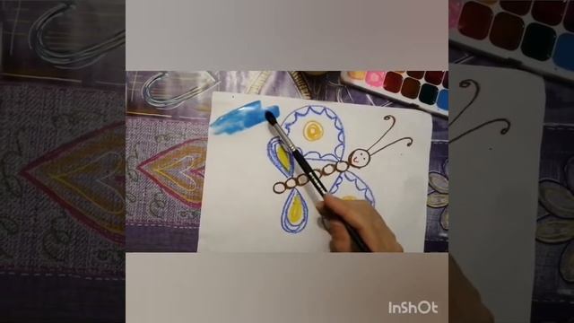 Занятие "Рисование восковыми карандашами и акварелью бабочки" смотреть онлайн