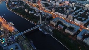 Москва  Ночная съёмка с дрона