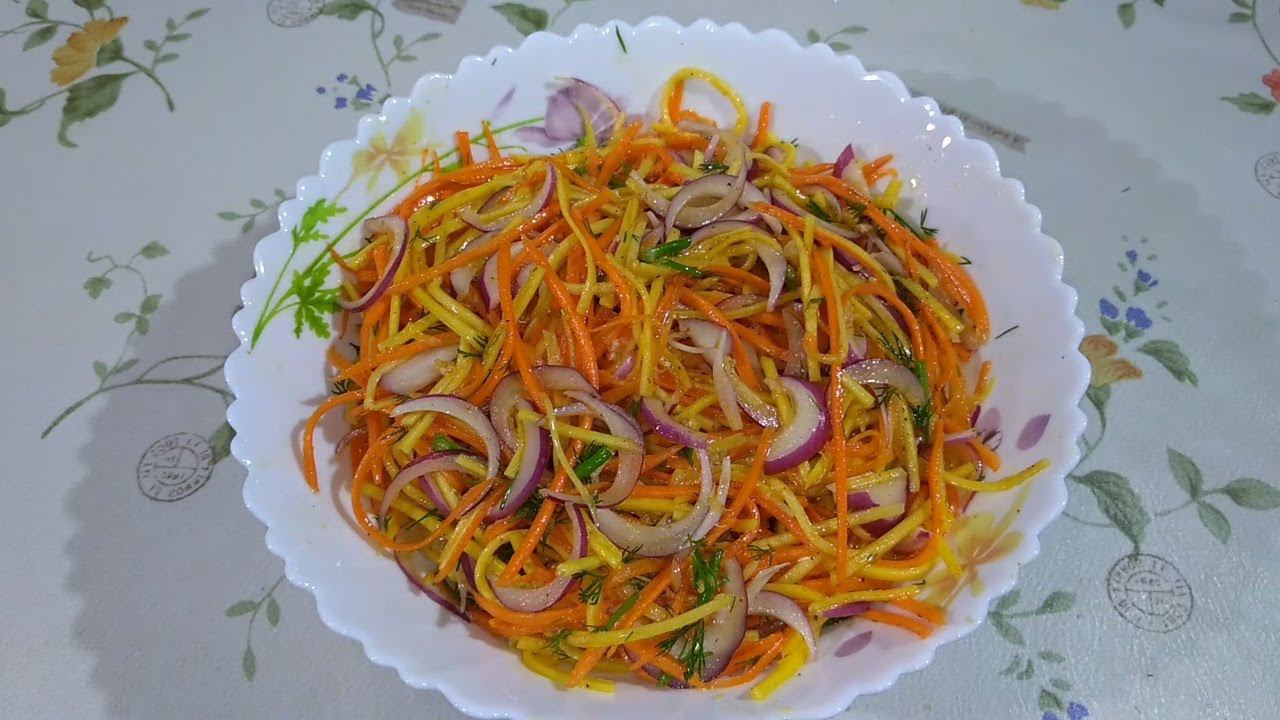 Тыква с морковью по корейски. Супер полезный салат!